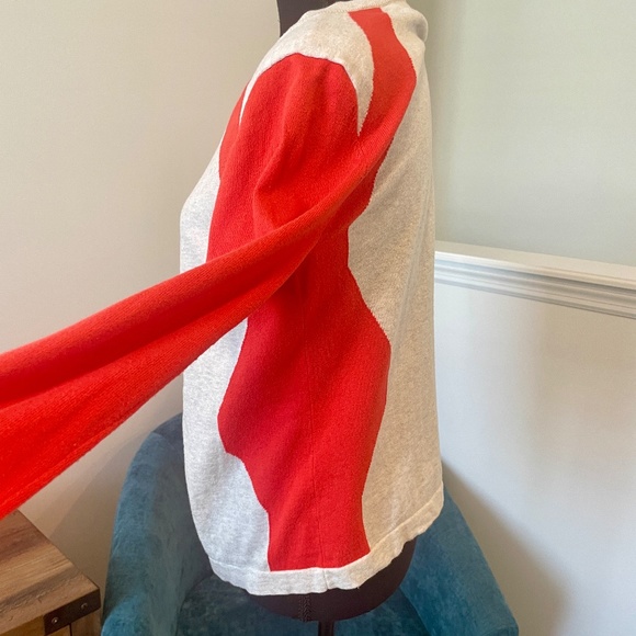 Vintage cabi Cardigan, S, VGUC, Oatmeal/Coral orange, button up. - Picture 6 of 6